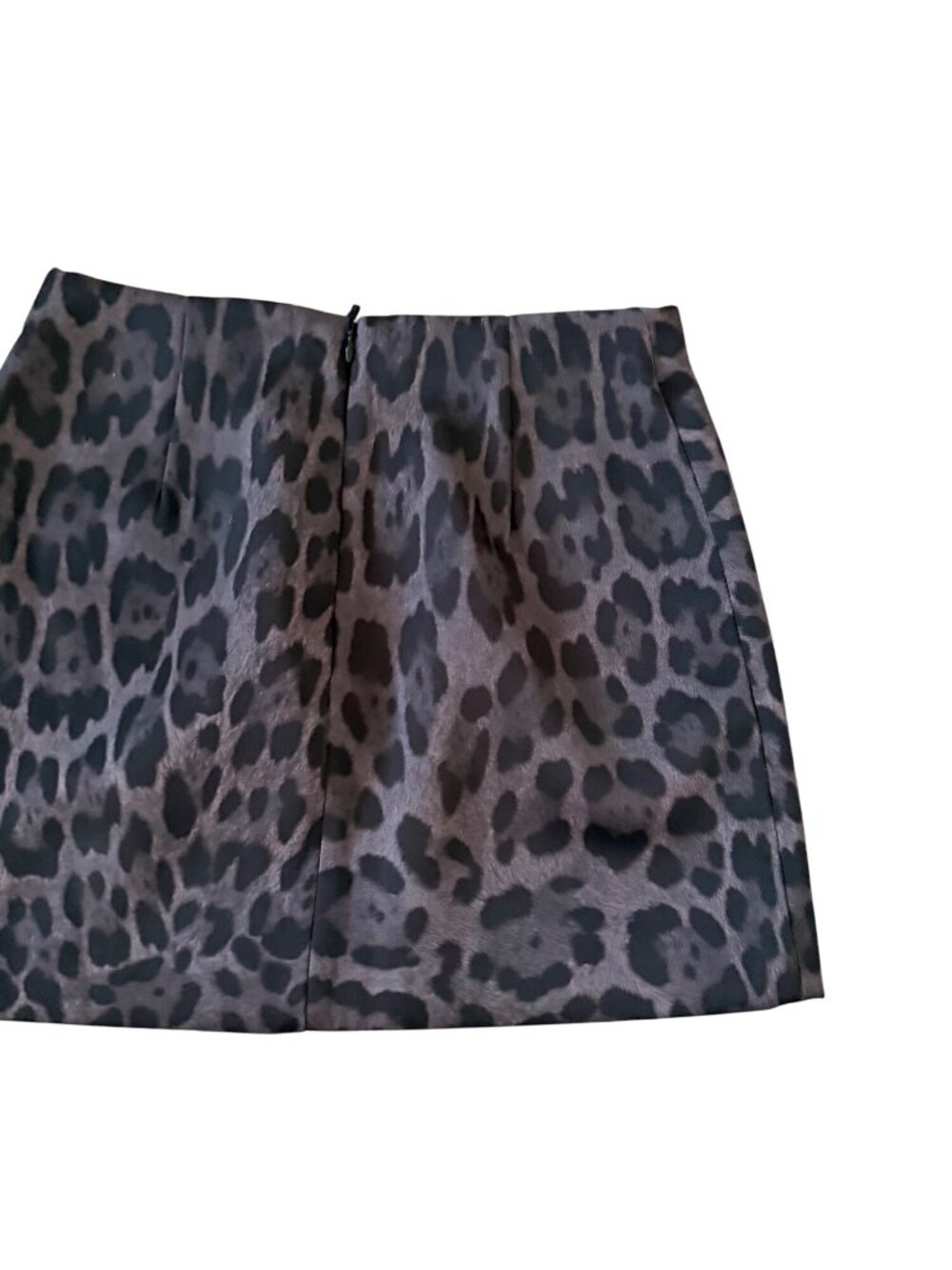 H&M Gray Leopard  Animal Print Mini Skirt Size 2 - Picture 2 of 8